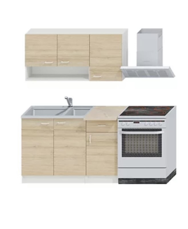 Bucatarii Set - Bucatarie Ana 1.20m Alb&Sonoma