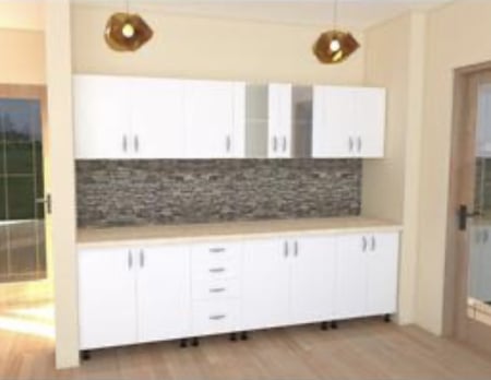 Bucatarii Set - Bucatarie Bonami 2.6m Alb