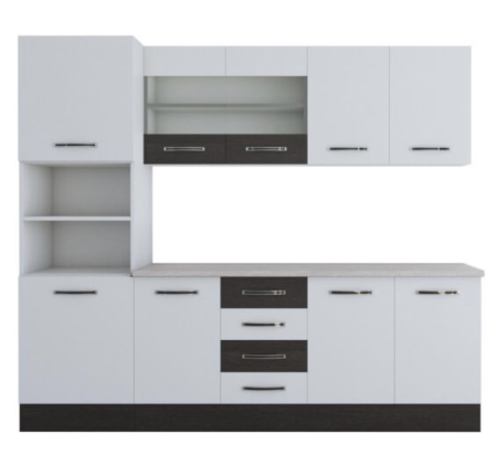 Mobilier Bucatarie - Bucatarie Carla 2.2m Alb&Wenge