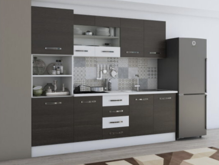 Mobilier Bucatarie - Bucatarie Carla 2.2m Wenge&Alb