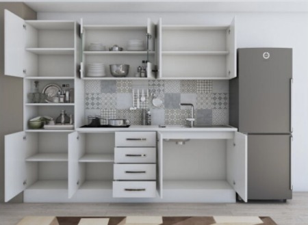 Mobilier Bucatarie - Bucatarie Carla Alb 2.2m