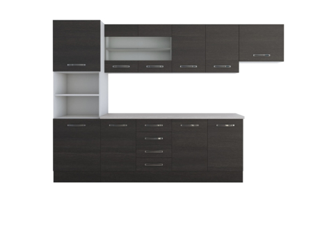 Mobilier Bucatarie - Bucatarie Croma 2.8m Alb&Wenge