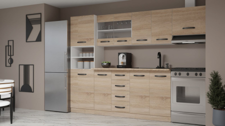 Mobilier Bucatarie - Bucatarie Croma 2.8m Sonoma&Alb