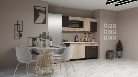 Bucatarii Set - Bucatarie Etah 2 metri Wenge&Sonoma