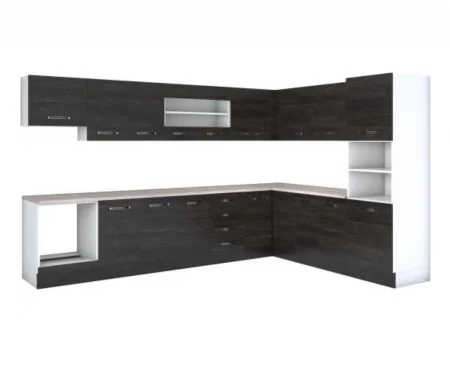 Mobilier Bucatarie - Bucatarie Kora Colt Wenge&Alb