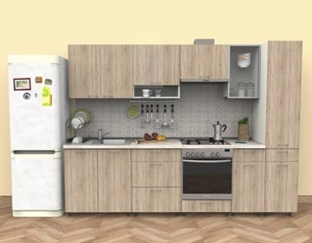 Bucatarii Set - Bucatarie Roxana 2.8m Alb&Sonoma