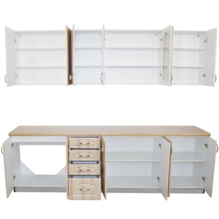 Bucatarie Zebra 2.6m MDF Sonoma - frezare mustata [5]