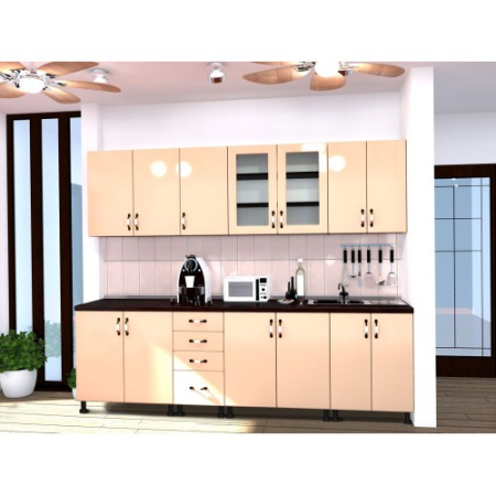 Bucatarie Zebra 2.6m MDF Vanilie [1]