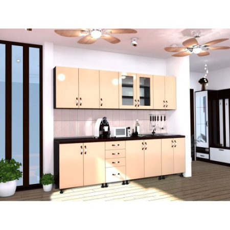 Mobilier Bucatarie - Bucatarie Zebra 2.6m MDF Vanilie