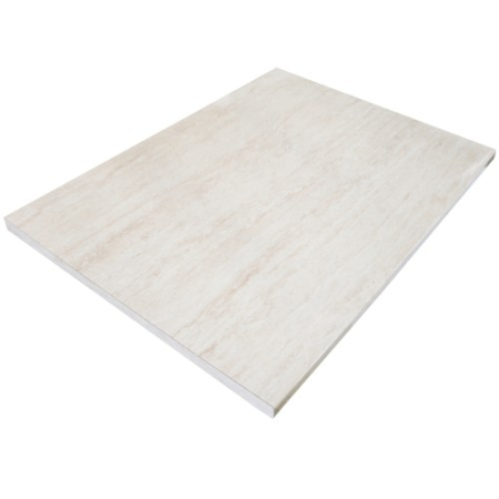Bucatarie Zebra 260 cm din MDF Rosu Tulip cu blat termoizolant Alb / Bej [1]