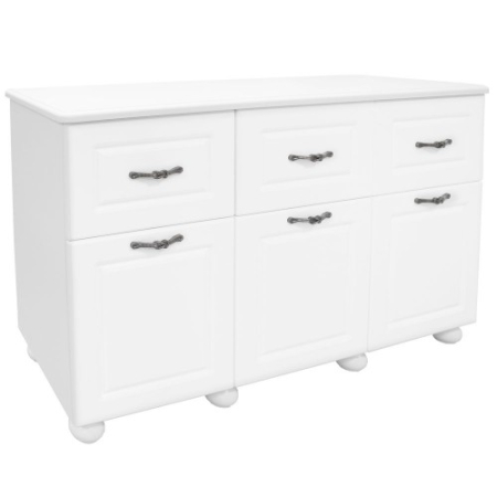 Comode - Comoda Dynasty Alb 3 Usi si 3 Sertare