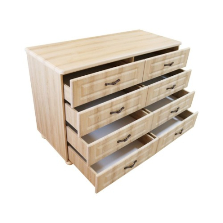 Comoda Dynasty Sonoma 8 sertare si blat MDF [2]