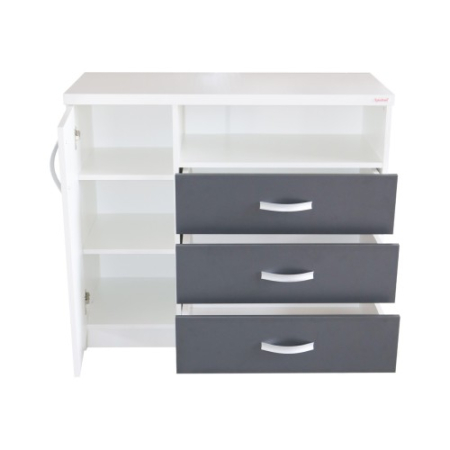 Comoda Milano Alb/Gri [3]