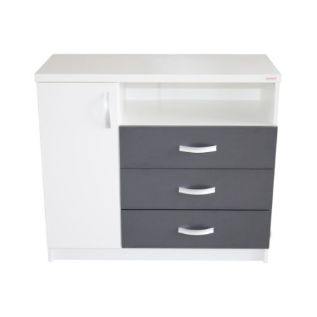 Comode - Comoda Milano Alb/Gri
