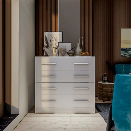 Comode - Comoda Seria 002 4 sertare Alb