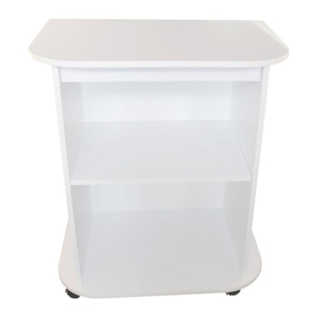 Comoda TV pe role, alba, 69 x 80 x 45 cm [2]