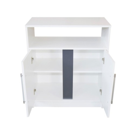  Comoda Verona 2 usi, Alb/Gri, 75 x 87 x 39 cm [1]