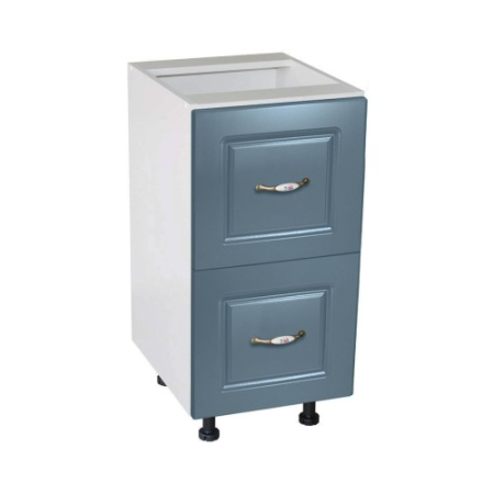 Corpuri Inferioare - Corp inferior 40 cu 2 sertare metalice pentru greutate Zebra MDF Albastru drept