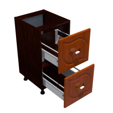 Corp inferior 40 cu 2 sertare metalice pentru greutate Zebra MDF frunza cedru [1]