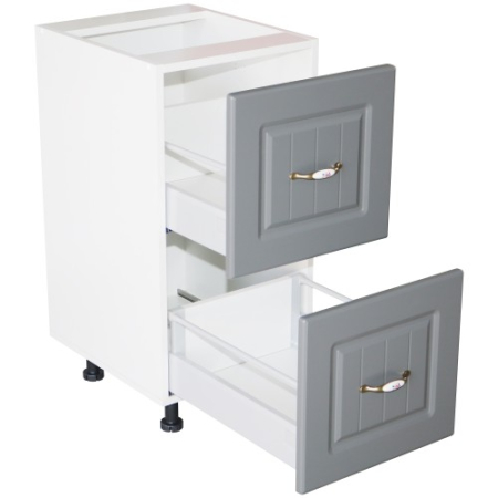 Corp inferior 40 cu 2 sertare metalice pentru greutate Zebra MDF gri dungi [3]