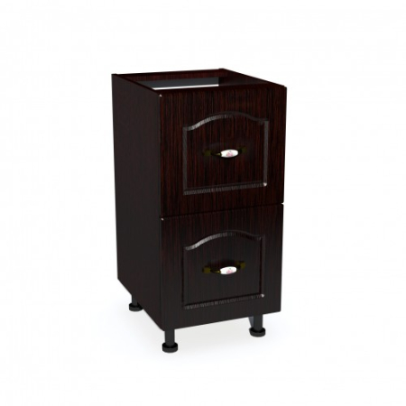Mobilier Bucatarie - Corp inferior 40 cu 2 sertare metalice pentru greutate Zebra MDF mustata wenge