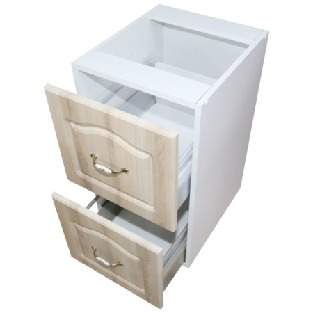 Corp inferior 40 cu 2 sertare metalice pentru greutate Zebra MDF sonoma mustata [1]