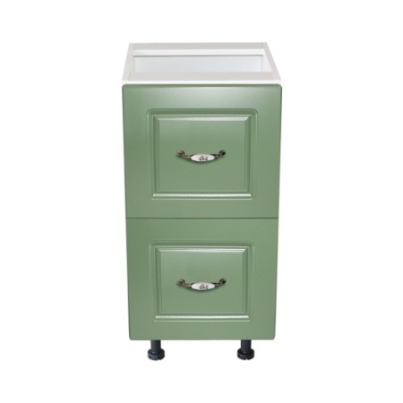 Corp inferior 40 cu 2 sertare metalice pentru greutate Zebra MDF Verde drept [1]