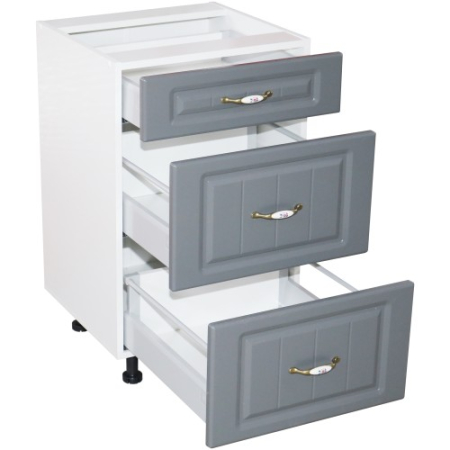 Corp inferior 40 cu 3 sertare metalice pentru greutate Zebra MDF gri dungi [4]