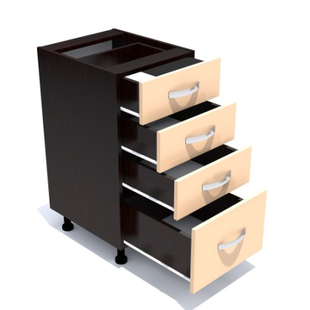 Corp inferior 40 cu 4 sertare Zebra cappuccino [1]