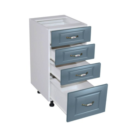 Corp inferior 40 cu 4 sertare Zebra MDF Albastru drept [2]