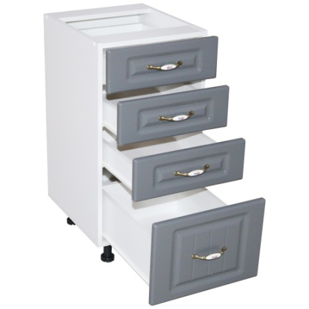 Corp inferior 40 cu 4 sertare Zebra MDF gri dungi [4]