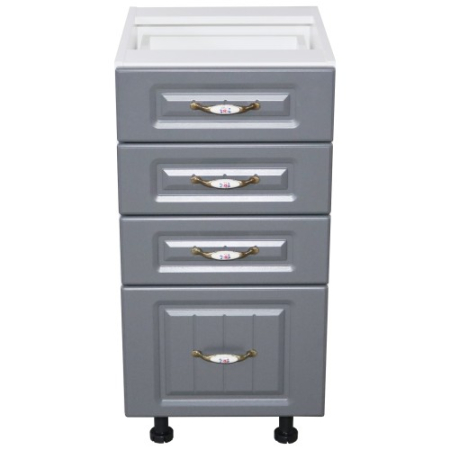 Corp inferior 40 cu 4 sertare Zebra MDF gri dungi [3]