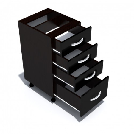 Corp inferior 40 cu 4 sertare Zebra negru [1]