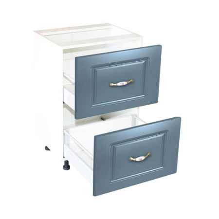 Corp inferior 50 cu 2 sertare metalice greutate Zebra MDF Albastru [2]