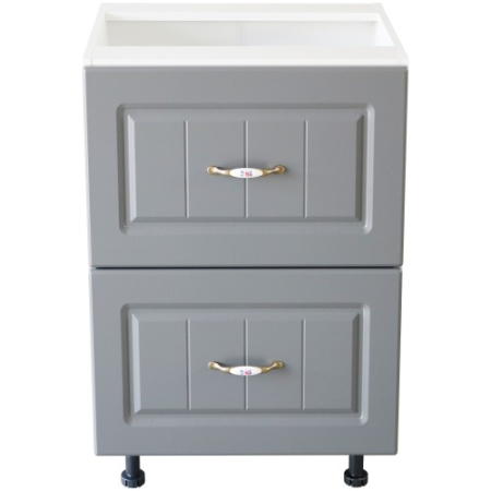 Corp inferior 50 cu 2 sertare metalice greutate Zebra MDF gri dungi [3]