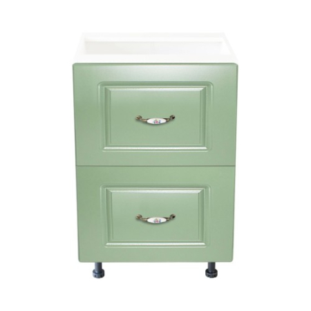 Corp inferior 50 cu 2 sertare metalice greutate Zebra MDF Verde [1]