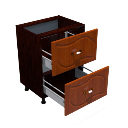 Corp inferior 50 cu 2 sertare metalice pentru greutate Zebra MDF frunza cedru [1]