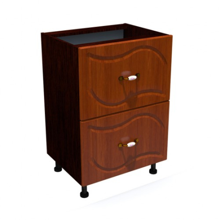 Corpuri Inferioare - Corp inferior 50 cu 2 sertare metalice pentru greutate Zebra MDF frunza cedru