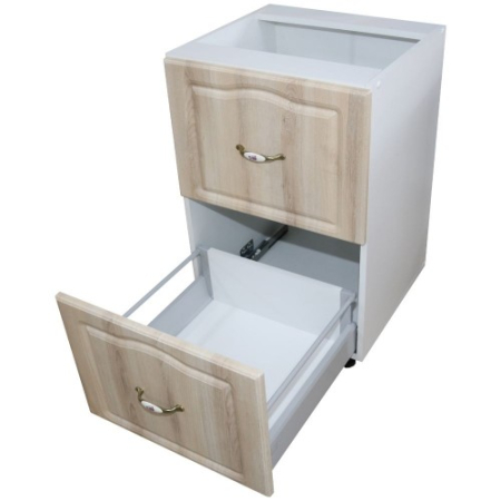 Corp inferior 50 cu 2 sertare metalice pentru greutate Zebra MDF sonoma mustata [1]