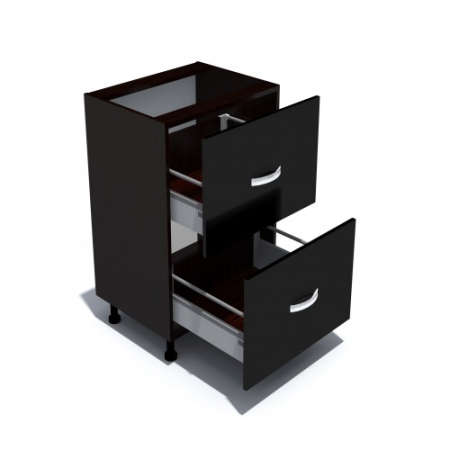 Corp inferior 50 cu 2 sertare metalice pentru greutate Zebra negru [1]