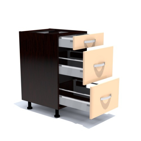 Corp inferior 50 cu 3 sertare metalice greutate Zebra cappuccino [1]