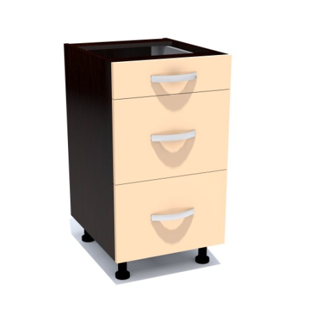 Corpuri Inferioare - Corp inferior 50 cu 3 sertare metalice greutate Zebra cappuccino