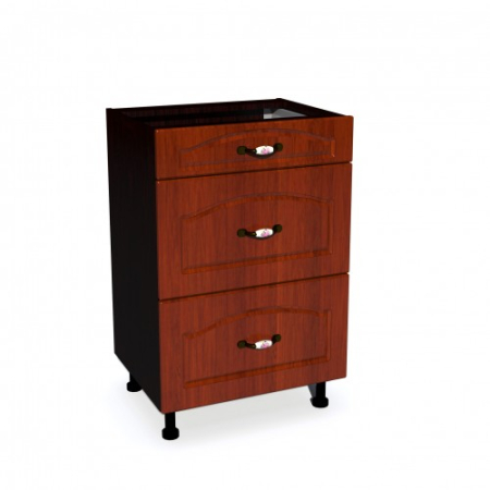 Corpuri Inferioare - Corp inferior 50 cu 3 sertare metalice pentru greutate Zebra MDF mustata cedru