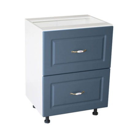 Corpuri Inferioare - Corp inferior 60 cu 2 sertare metalice greutate Zebra MDF Albastru