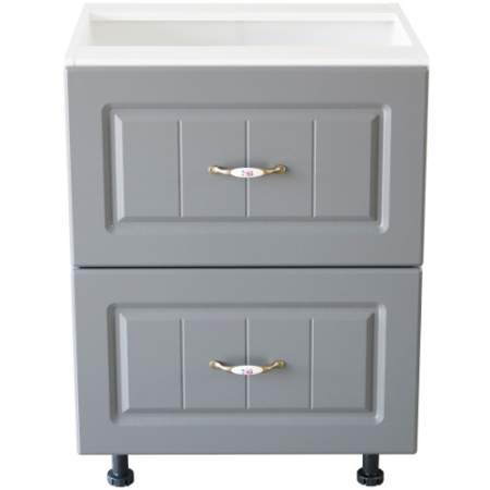 Corp inferior 60 cu 2 sertare metalice greutate Zebra MDF gri dungi [3]