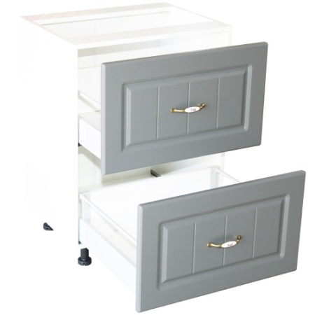 Corp inferior 60 cu 2 sertare metalice greutate Zebra MDF gri dungi [4]