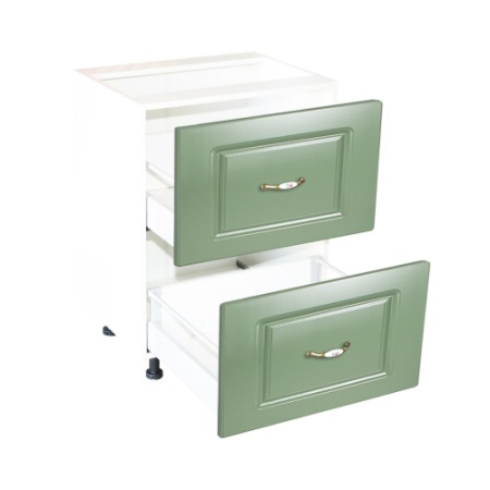 Corp inferior 60 cu 2 sertare metalice greutate Zebra MDF Verde [2]