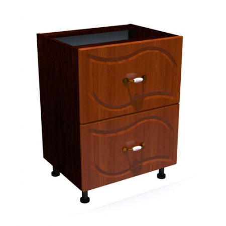 Corpuri Inferioare - Corp inferior 60 cu 2 sertare metalice pentru greutate Zebra MDF frunza cedru