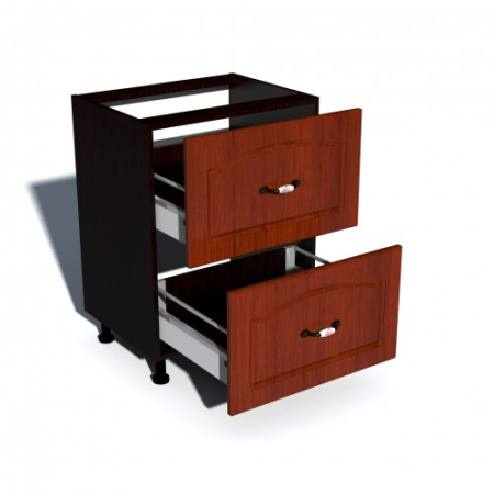 Corp inferior 60 cu 2 sertare metalice pentru greutate Zebra MDF mustata cedru [1]