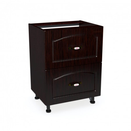 Corpuri Inferioare - Corp inferior 60 cu 2 sertare metalice pentru greutate Zebra MDF mustata wenge